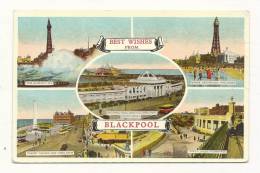 Cp, Angleterre, Blackpool, Multi-Vues, écrite - Blackpool