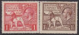 GB 1924 Exhibition SG 430/31 M XV211 - Nuovi