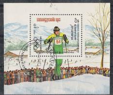 Kampuchea 1983 - Olympic Winter Games Sarajevo 84 Souvenir Sheet Cancelled Very Fine - Winter 1984: Sarajevo