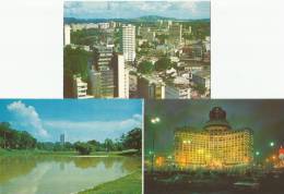 KUALA LUMPUR Malaysia Highlands Hotel Lake Gardens City Centre 3 Postcards - Maleisië