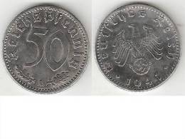 *Germany Third Reich  50 Pfennig 1941 A Km 96  Vf - 50 Reichspfennig