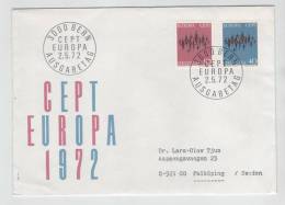 Switzerland FDC 2-5-1972 EUROPA CEPT Sent To Sweden - 1972