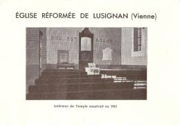LUSIGNAN - Intérieur Du Temple Protestant Construit En 1841 - Lusignan