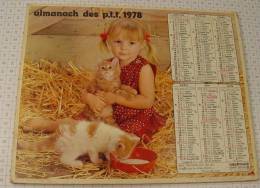 Almanach Des PTT, Oise, Année 1978, Ref Perso 497 - Tamaño Grande : 1971-80