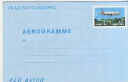 AEROGRAMME  PRINCIPAT D'ANDORRE # 3.70 - Poste Aérienne