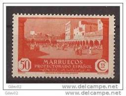 MA142-A929TRI.Maroc.Moroc Co  MARRUECOS ESPAÑOL.VISTAS Y PAISAJES.1933/5. (Ed 142*) Con Leve Charnela.MAGNIFICO. - Islam