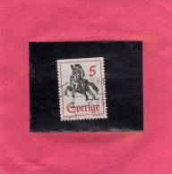 SWEDEN - SVERIGE - SVEZIA 1967 MESSENGER ON HORSEBACK POSTRIDER HORSE  MESSAGGERO A CAVALLO MNH - Gebraucht