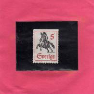 SWEDEN - SVERIGE - SVEZIA 1967 MESSENGER ON HORSEBACK POSTRIDER HORSE  MESSAGGERO A CAVALLO MNH - Gebraucht