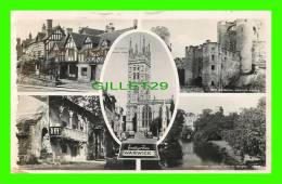 WARWICK, UK - GREETINGS FROM WARWICK - 5 MULTIVIEWS - TRAVEL IN 1949 - - Warwick