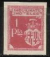 174-PRUEBA SELLO LOCAL FISCAL VALENCIA..RARO,GUERRA CIVIL,IMPUESTOS INQUILINATOS HOTELES 1 PESETA PROOF ESSAY ENSAYO LOC - Revenue Stamps