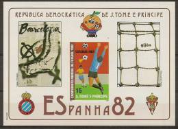 SAO TOME AND PRINCIPE 1982   World Cup Football   "Barcelona/Gijon"  (imperforated) - 1982 – Espagne