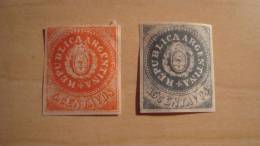 Argentina  1862  Scott #7//7C  Unused (Counterfeit?) - Unused Stamps