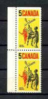 CANADA 1961 Poste N° 404 ** Paire (2 Types) Neufs Ier Choix. Superbe. Cote: 1.00 €. (jeu De La Crosse) - Unused Stamps