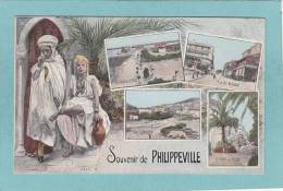 SOUVENIR DE PHILIPPEVILLE  -  4  VUES  -  1919  -   BELLE CARTE  - - Skikda (Philippeville)