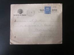 Reparticaos Geral Dos Télégraphos  Brazil Brésil Lettre Lettera Télégramme Serviço De Service 12/6/1920 Verso CAD FLIERS - Briefe U. Dokumente