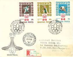 Jeux Olympiques Montreal 1976, Timbres Sur Lettre Recommandée Adressée En France - Verano 1976: Montréal
