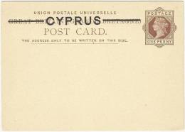 Cyprus 1880 Unused CP2 - Postcard - Cipro (...-1960)