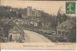 Cpa, Chaumont-en-Vexin (Oise), Vue Générale, Animée - Chaumont En Vexin