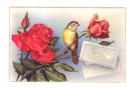 Bonne Fete Maman: Oiseau, Roses (13-267) - Festa Della Mamma