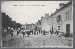 91 - Essonne - Vert Le Petit - La Place Et La Poste - Vert-le-Petit