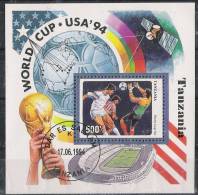 Tanzania 1994 - Football World Cup USA 94 Souvenir Sheet Cancelled Very Fine - 1994 – Vereinigte Staaten