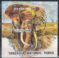 Tanzania 1993 - Elephants National Parks Souvenir Sheet Cancelled Very Fine - Elefanten