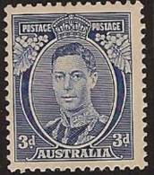 AUSTRALIA 1937 3d KGVI Die 1a SG 168b HM QF155 - Mint Stamps