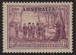 AUSTRALIA 1937 9d NSW Foundation SG 195 HM QF212 - Mint Stamps