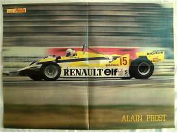 Poster  -  Renault  -  Alain Prost  -  Rückseitig Donald Duck  -  Von Pop-Rocky Ca. 1982 - Andere & Zonder Classificatie