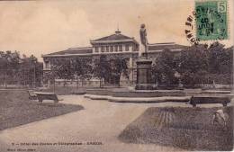 INDOCHINE - SAIGON-PORT LE 7-8-1907 POUR KARIKAL INDE FRANCAISE - HOTEL DES POSTES ET TELEGRAPHE DE SAIGON.. - Other & Unclassified