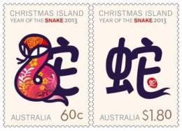 Christmas Island (Australia) 2013 - Année Du Serpent - 2v Neufs // Mnh - Nuevos