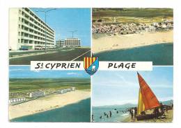 St. Cyprien Plage---carte Multi-vues -(Réf.2585) - Saint Cyprien