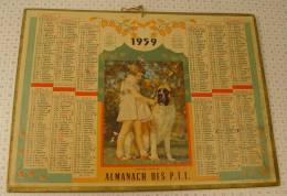 Almanach Des PTT, Indre Et Loire, Année 1959, Ref Perso 525 - Tamaño Grande : 1941-60