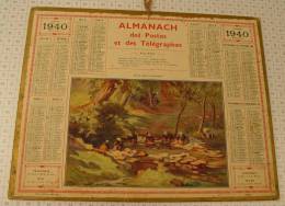 Almanach Des PTT, Année 1940, Ref Perso 520 - Tamaño Grande : 1941-60