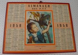 Almanach Des PTT, Indre Et Loire, Année 1958, Ref Perso 535 - Grossformat : 1941-60