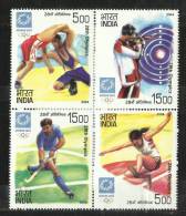 INDIA, 2004, 28th Olympics, Athens, Setenant Set, 4 V, MNH, (**) - Estate 2004: Atene