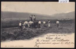 Val De Ruz : La Fenaison Vers 1902 ; Char à Bœufs Avec Joug (10´958) - Val-de-Ruz