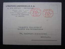 EP EDITION UNIVERSELLE S.A. (M29) Société Des Bollandistes (2 Vues) 1952 - ANALECTA BOLLANDIANA Révérend Père - Andere & Zonder Classificatie