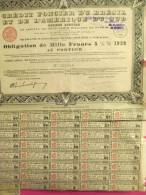 Crédit Foncier Du Brésil Et De L'Amérique Du Sud/Obligation De1 000 Frs/BRESIL/1929     ACT30 - Banco & Caja De Ahorros