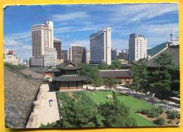 City View Of Toksugung . Text About A Match Of Olumpic Games Of SEOUL .KOREA - Corea Del Sur