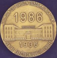 Médaille Du Cinquantenaire Thomson CSF  Division Télécommunications 1936   1986 - Professionals/Firms