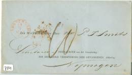 BRIEFOMSLAG Uit 1862 Van AMSTERDAM Naar De THESAURIER TOT ZEDELIJKE VERBETERING DER GEVANGENEN Te NIJMEGEN  (7224) - Lettres & Documents