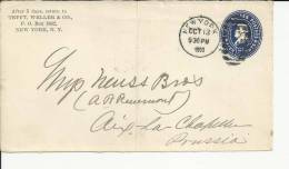 USA FRONTAL DE ENTERO POSTAL DE NEW YORK A AIX LA CHAPELLE 1900 - 1901-20