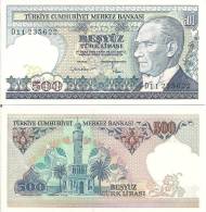 Turkey P195, 500 Lira, Ataturk / Clock Tower - Turquie