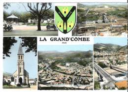 LA GRAND COMBE 30 Gard Vue Générale Carte Multivues Avec Mines RICARD Charbon Houille - La Grand-Combe