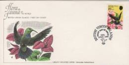 FDC BRITISH VIRGIN ISLANDS  Hummingbird /   Colibri     1982 - Colibris