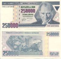 Turkey P211, 250,000 Lira, Ataturk / Kizikale Fort $3 - Turchia