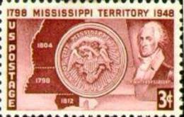 USA 1948 Scott 955, Mississippi Territory, 150th Anniv., MH (*) - Nuevos