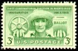 USA 1949 Scott 983, Puerto Rico Election Issue, MH (*) - Unused Stamps