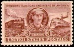 USA 1950 Scott 993, Railroad Engineers Issue, MNH (**) - Unused Stamps